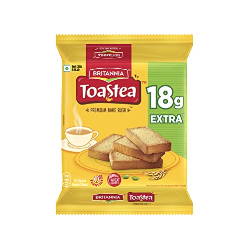 Image of Britannia Toastea Premium Bake Rusk with goodness of Elaichi, Sooji & Wheat, 183g