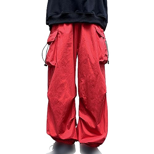 Pantalon de parachute homme sarouel streetwear large et pantalon cargo baggy décontracté
