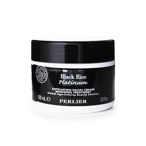 Perlier Black Rice Platinum Exfoliating Facial Cream Renewing Tre...