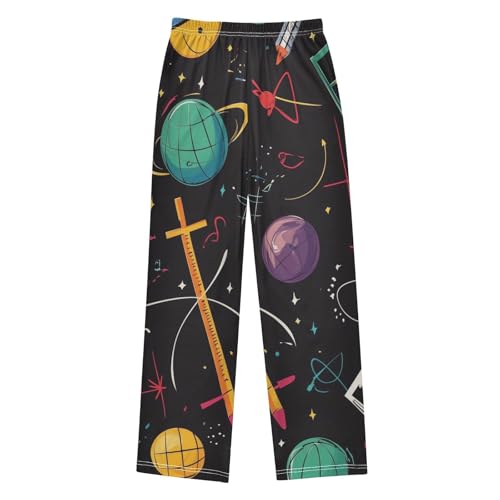 ZZXXB Funny Physics Boys Long Pants Soft Trousers Elastic Waist Kids Lounge Bottoms with Pockets S-XL2