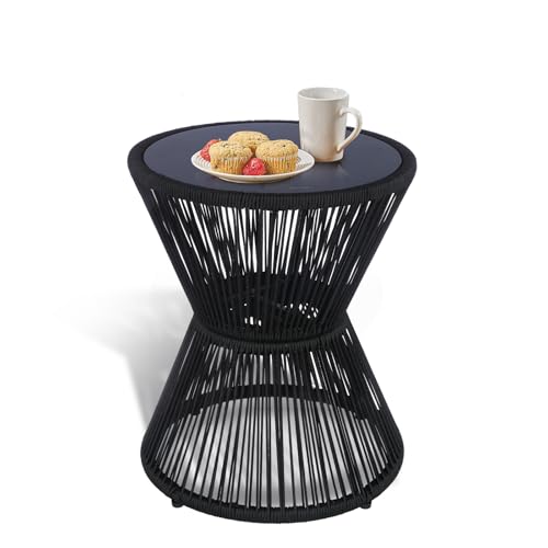 SUNNYPARK Small Outdoor Side End Table Modern Hourglass Style 20" H by SUNNYPARK - Used condition - US$83.51