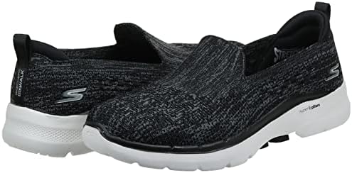 Skechers Women's GO Walk 6-Valerie Sneaker, Black/Gray, 7 | Image 1
