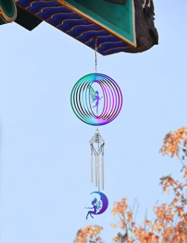 Perpurity Sympathy Wind Chimes Colorful Wind Chimes For Outside Fairy Wind Chimes Gifts With Bracelet & Card Wind Chimes For Loss Of Loved One, Both As Decoration & Amazing Grace Wind Chimes #TOP1