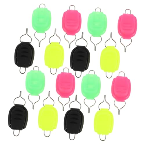 KICHOUSE 20Pcs Portable Fishing Line Stopper Clips Ergonomic Reel Fishing Accessories for Easy Wire Control Convenient Buckle Holder for Bass Fishing Included