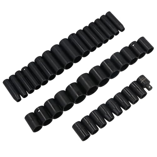 Sockets impact 3/8" 1/2" polyvalent profond et peu profond métrique - 6
