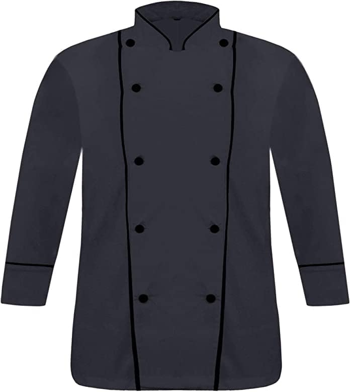 Men's Chef Coat Full Sleeve Jacket Multicolored Piping Exclusive Chef Jacket Size (XS-6XL)