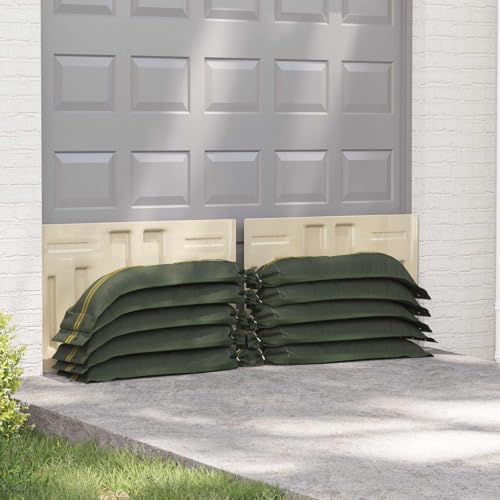 Sacos de arena verde HDPE 120 x 27 cm reutilizables para garajes y talleres