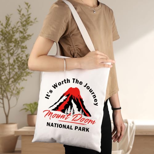 Sac fourre-tout Terre du Milieu cabas coton avec citation It's Worth The Journey Rings - 4