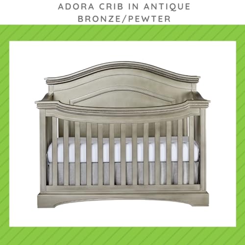 Image of Toddler Bed Safety Guard Rail for Evolur Baby Convertible Cribs - Solid Wood Rail for Convertible Crib to Toddler Bed Conversion - Safety Bed Rail for Children (Antique Bronze, Model 811)
