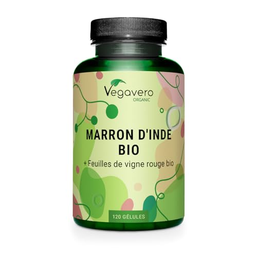 Marronnier d’Inde BIO 800 mg | Extraction en FRANCE | Circulation Sanguine | Vigne Rouge + Vitamine C Naturelle | 120 Gélules | VEGAN & Sans Additifs |...