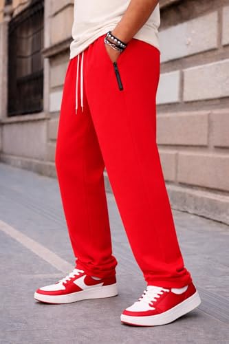Image of Rockwell Men's Baggy Sweatpants | Cotton Terry Relaxed Fit Joggers for Men | Oversized Streetwear Track Pants | Casual Gym & Everyday Wear| 007