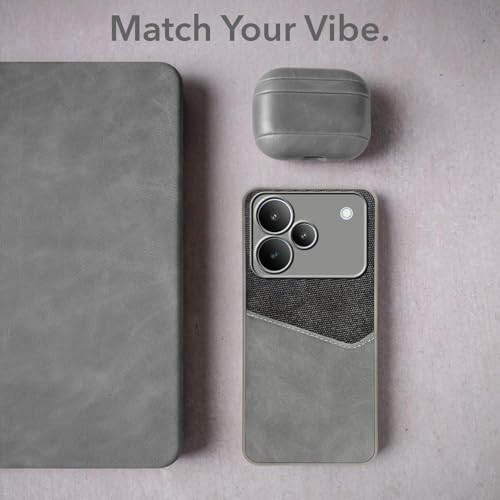 Image of Jkobi Back Cover Case for Realme P4 (Dual PU Leather Stitch | Professional Minimalist | Soft and Flexible)