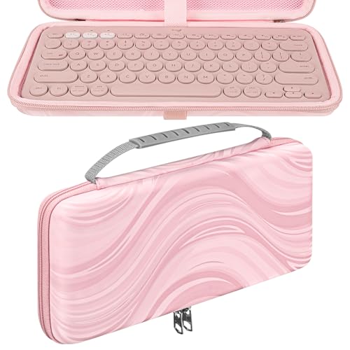 Funda Protectora Dura para Teclado Logitech K380 Rosa miniatura 1