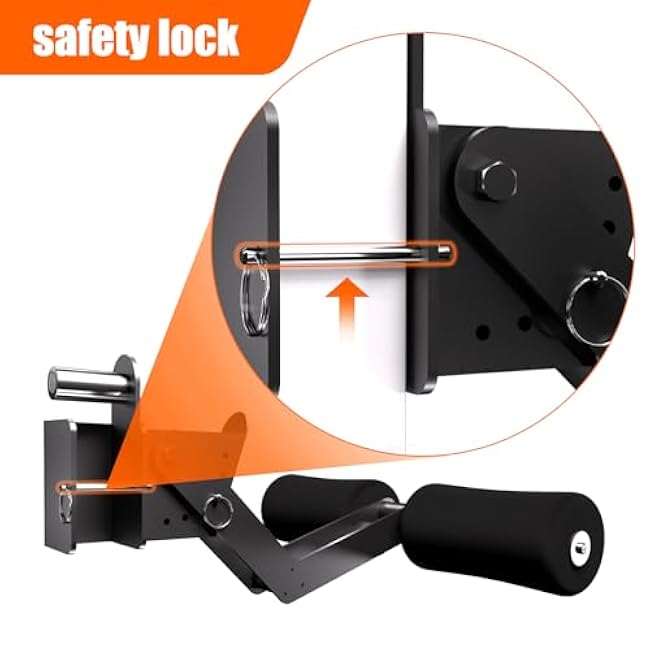 Nordic Hamstring Curl Pro Attachment - Adjustable Power Rack Leg Lock with High-Density Recovery Foam Padding, Compatible with 5/8 & 1 Holes - Home Gym Strength Training Equipment