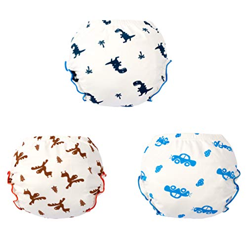 YuanDian Bebe Uso Nocturno Calzoncillos Aprendizaje Calzones de Entrenamiento Anti Side Fuga Impermeable Reutilizable Ropa Interior Pañales Bragas