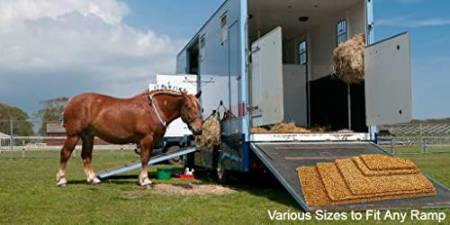 Natural Woven Backed Horse Trailer Coco Mat, 3-Foot by 6- Foot