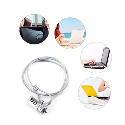 Cadeado Para Notebook Trava de Segurança Premium Com Segredo Bloqueio de Combinação Senha Compriment