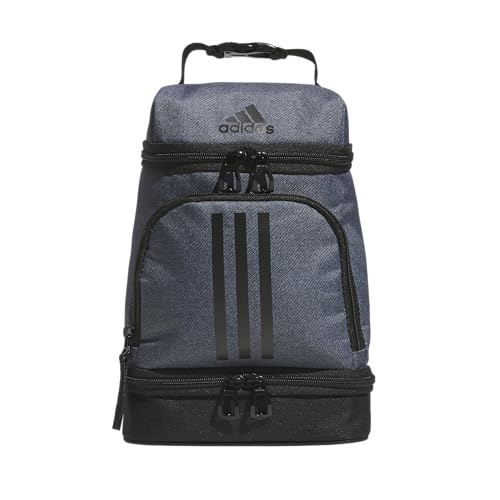 adidas Excel Insulated Lunch Bag, Cooler with Zipper, Pocket for Ice Pack, and Clip, Temperature Control Insulation