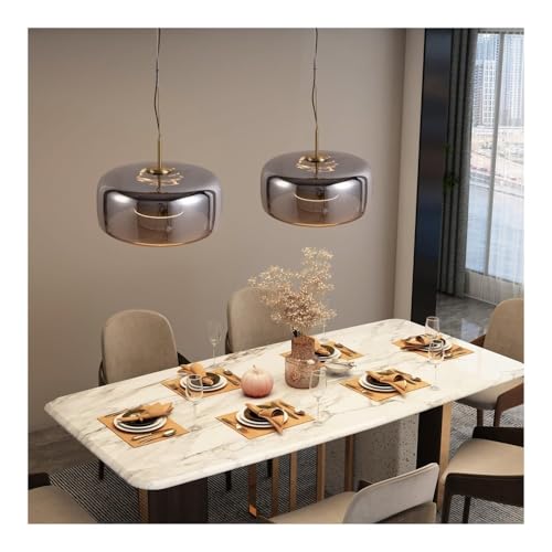 Suspension LED dorée intensité variable et couleur réglable par télécommande 15" - 4