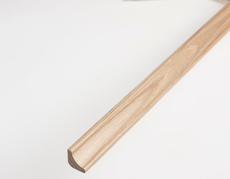 Solid Oak Scotia Beading Trim Moulding 19mm x 19mm For Wood & Laminate Flooring 1.10m Long x10 (Lacquered)