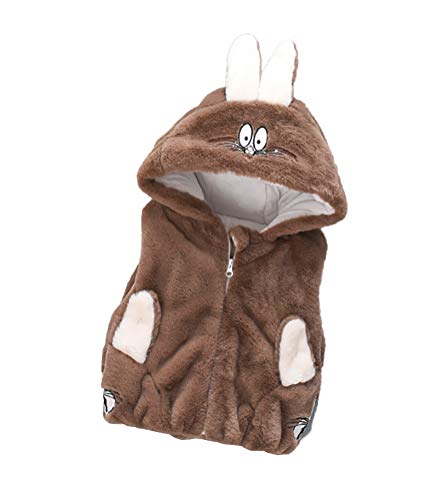 SG-TECH Gilet in Pelliccia Spessa con Orecchie di