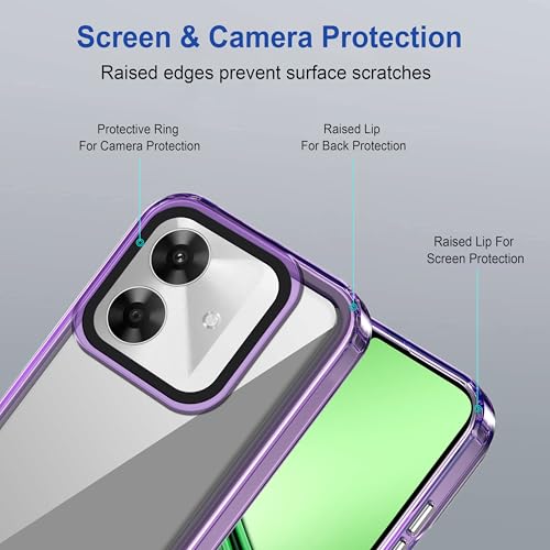 Image of Zapcase Back Case Cover for Realme C61 | Compatible for Realme C61 Back Cover | Case Cover with Camera Protection | (TPU + PC | Translucent Purple)