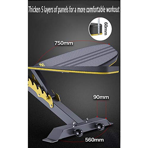 Image of Small Dumbbell Weight Bench, Adjustable Multi-Function Supine Board Dumbbell Bench Professional Fitness Equipment Exercise Bench Whole Family Exercise Fitness Bench Stool Fitness Dumbbell