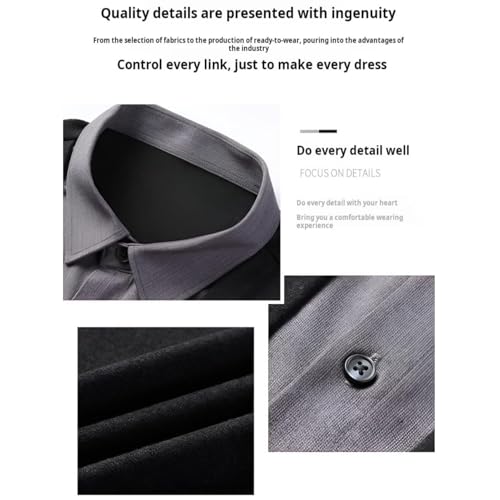 Men's Fake Two Piece Shirt Collar Knitted Cardigan, Autumn Long Sleeve Button Slim Fit T-Shirt Cardigan Sweaters4