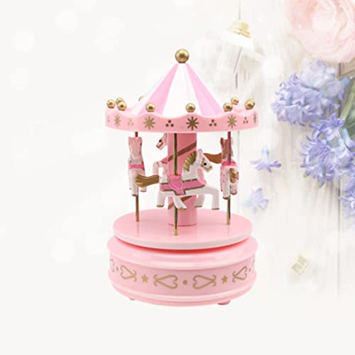 SOIMISS Merry Go Round Music Box Romântico Clássico Infância Infância Caixa Musical Transformar Cava