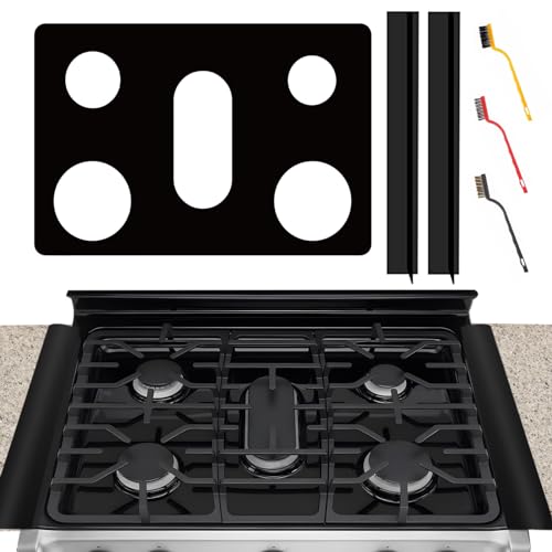 vaxusrtaet Stove Cover For LG Gas Stove Top Protector For Model LGLDG4315 LRG4115 LRG4113 LDG4313 LRGL5825, LSGL6335DF - Upgraded 0.4MM Thickness Stove Top Cover Guard With 2PCS Stove Gap Covers