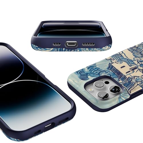 Casely iPhone 16 Pro Case | Van Gogh | Landscape with Houses Phone | Compatible with MagSafe | Bold Protective Design
