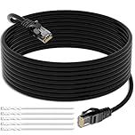 Mygatti 30M CAT5e Ethernet Network Cable,Outdoor Use Waterproof UTP Direct Burial LAN & Patch Cable,LLDPE+PVC double Jacket,Snagless RJ45 cord,24AWG,1.0Gbps 350MHz,CCA,UTP,POE,with 25 Cable ties