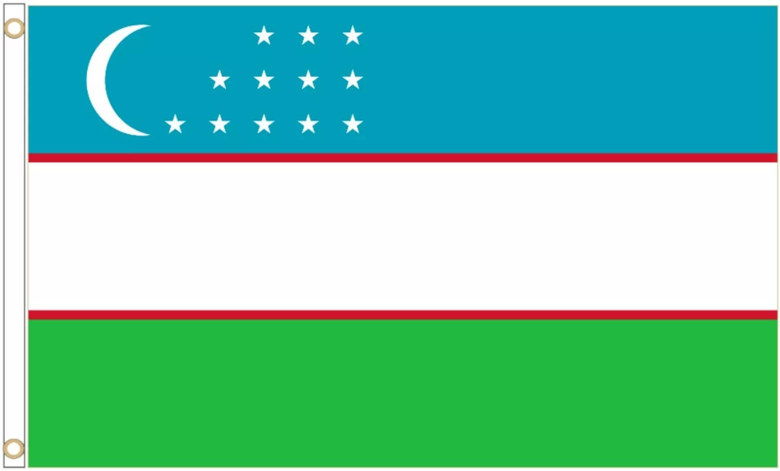 World Cup 2026 Flag - Official National Flag 5ft X 3ft Large Double Sided With Brass Eyelets USA Canada Mexico (Uzbekistan) — image 1