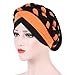 Flashing Estilo africano cabra gorra de cabeza musulmán turbante accesorios for el cabello remiendo trenzado algodón interior hijab bandanas cabecera (Color : 1, Size : One size)