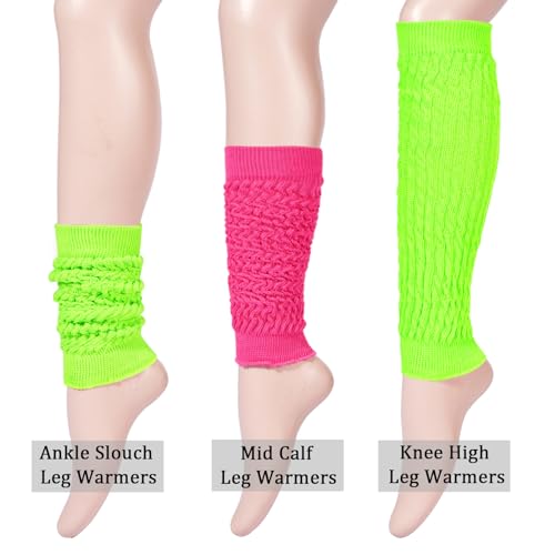 Womens Leg Warmers Winter Warm Knit Long Boot Socks Slouch Knee High 80s for Party Dance Sports2