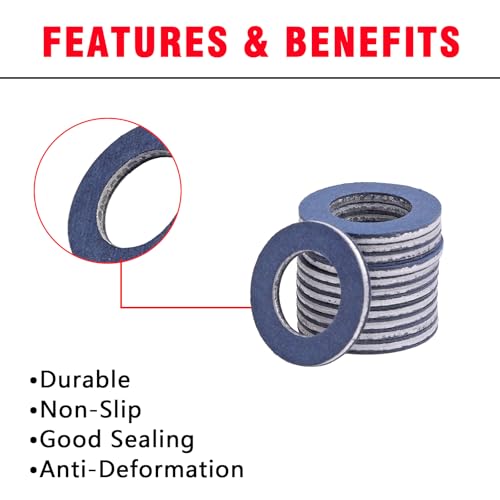 Image of 90430-12031 (24Pcs) Aluminium Oil Drain Plug Washer Gaskets Compatible with Toyota Lexus Scion Crush Washer Seals Replaces# 9043012031