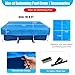 10 x 6 Rectangle Pool Cover 118x79 in for Above Ground Pool 10 ft Frame Swimming Pool Cover Draw Strings for 9.8 ft x 6.6 ft Rectangular Pools Winter Cover Heater PE for Above-Ground Pool