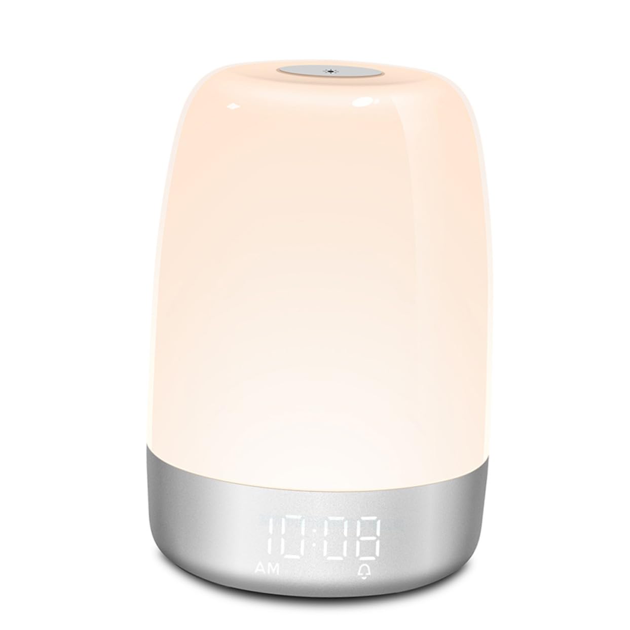 Gatuida Réveil LED Blanc Contrôle Tactile et Lumières Colorées pour Chambre, Lampe de Nuit Programmable en Abs, pour Veilleuse Adulte