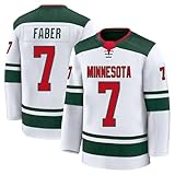 Brock Faber Jersey Mens/Women/Youth Stitched for Sports Fan White No Brand/Logos