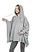 Catalonia Oversized Lightweight Summer Poncho for Women, Casual Hoodie Cape, Batwing Coat Pullover Sweatshirt Blanket