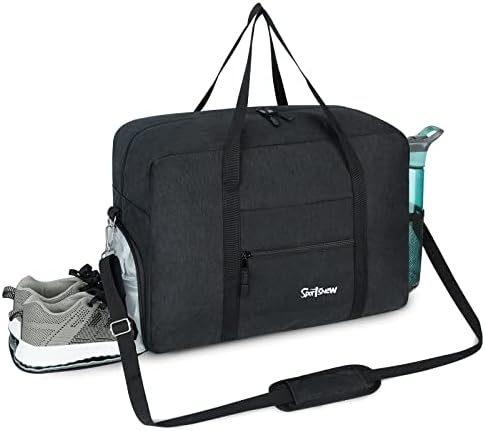 Sports Gym Bag with Wet Pocket & Shoes Compartment, Travel Duffel Bag for Men and Women Lightweight, Purple