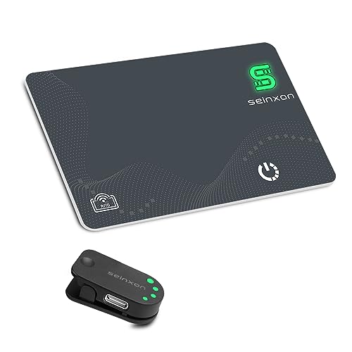 Wallet Finder RFID Blocking Card IP68 Item Tracker with Recharge Clip Works with Apple Find My APP & Network (iOS Only)