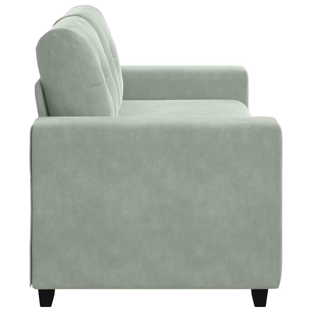 Velours Doux Détente Confort Modèle Causeuse 180x77x82 cm Gris