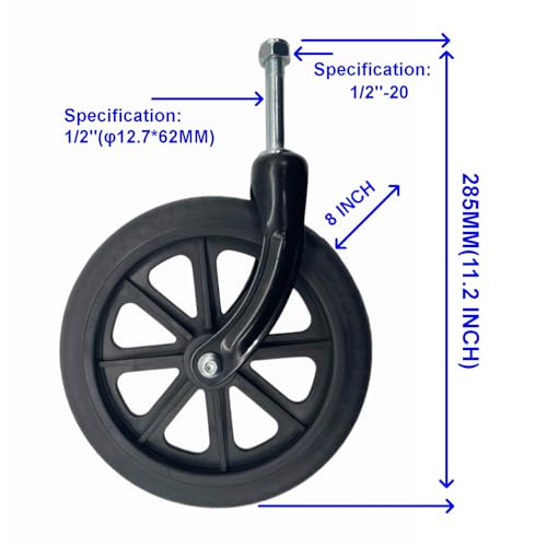 Fourche avant en acier pour fauteuil roulant offrant une direction stable et fluide