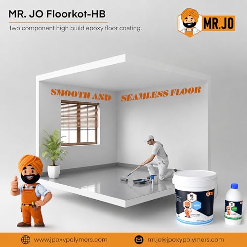 Image of MR. JO Floorkot-HB [ 6kg ] | High Build Epoxy Floor Coating | Solvent-Free | Heavy-Duty Industrial Flooring | Chemical & Abrasion Resistant (Grey)