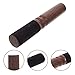 2 Pieces Tibetan Singing Bowl Mallet Suede Wooden Striker Leather Wrapped Meditation Mallet Sound Bowl Stick Buddha Musical Instruments for Buddhist Meditation Yoga Chime (Black and Brown)