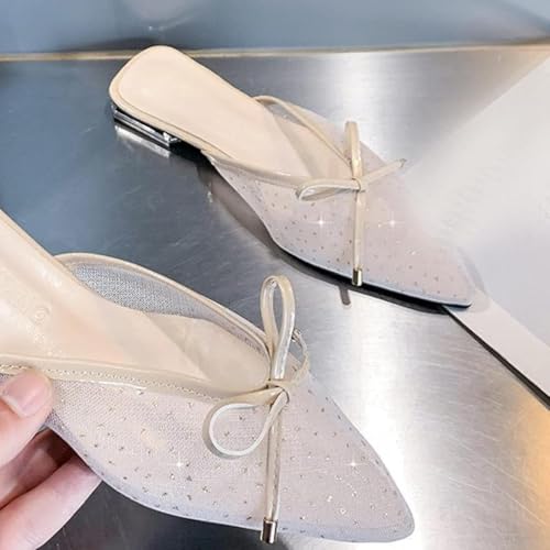 Women's Flat Shoes Lightweight Dating Cute Pointed Knot4