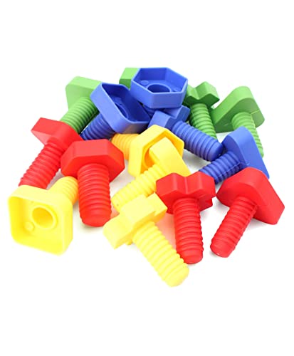 Image of Little Fingers Nuts & Bolts Blocks Multicolor - 32 Pieces