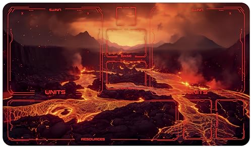 1 Player Card Play Mat Compatible with Star Wars: Unlimited 24 x 14 Inches / 61 x 35.5 cm - Volcanic Planet