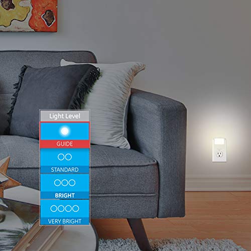 GE White Always-On LED Night Light, Plug into Wall, Compact, Soft Glow, UL-Listed, Ideal for Bedroom, Nursery, Bathroom… - Image 4